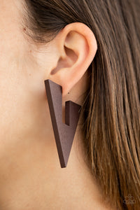 Boardroom Bravado - Brown Earrings