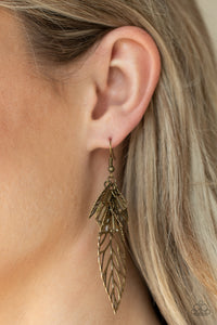 Instant Re-LEAF - Brass Earrings
