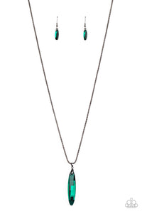 Meteor Shower - Green Necklace
