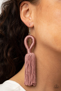 Tassels and Tiaras - Pink Earrings