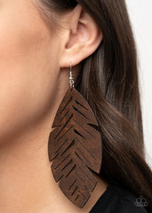 I Want To Fly - Brown Earrings