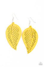 Load image into Gallery viewer, Tropical Foliage - Yellow Earrings