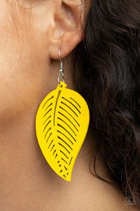 Tropical Foliage - Yellow Earrings