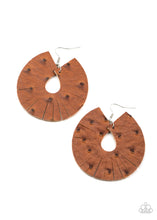 Load image into Gallery viewer, Palm Islands- Brown Earrings