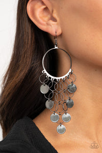 Take a CHIME Out - Black Earrings