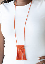 Load image into Gallery viewer, Between You and MACRAME - Orange Necklace