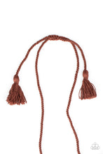 Load image into Gallery viewer, Macrame Mantra - Brown Necklace