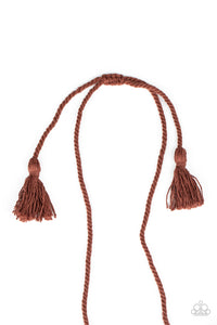 Macrame Mantra - Brown Necklace