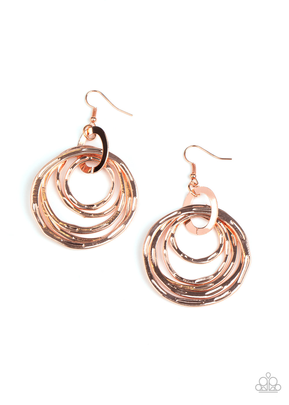 Ringing Radiance - Copper Earrings