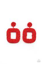 Load image into Gallery viewer, Beaded Bella - Red Earrings