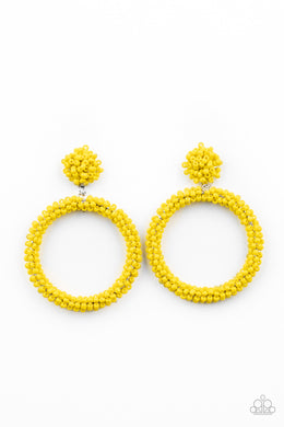 Be All You Can BEAD - Yellow Earrings