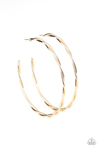 Out of Control Curves - Gold Earrings