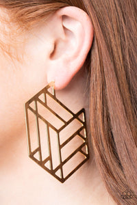 Gotta Get GEO-ing - Gold Earrings