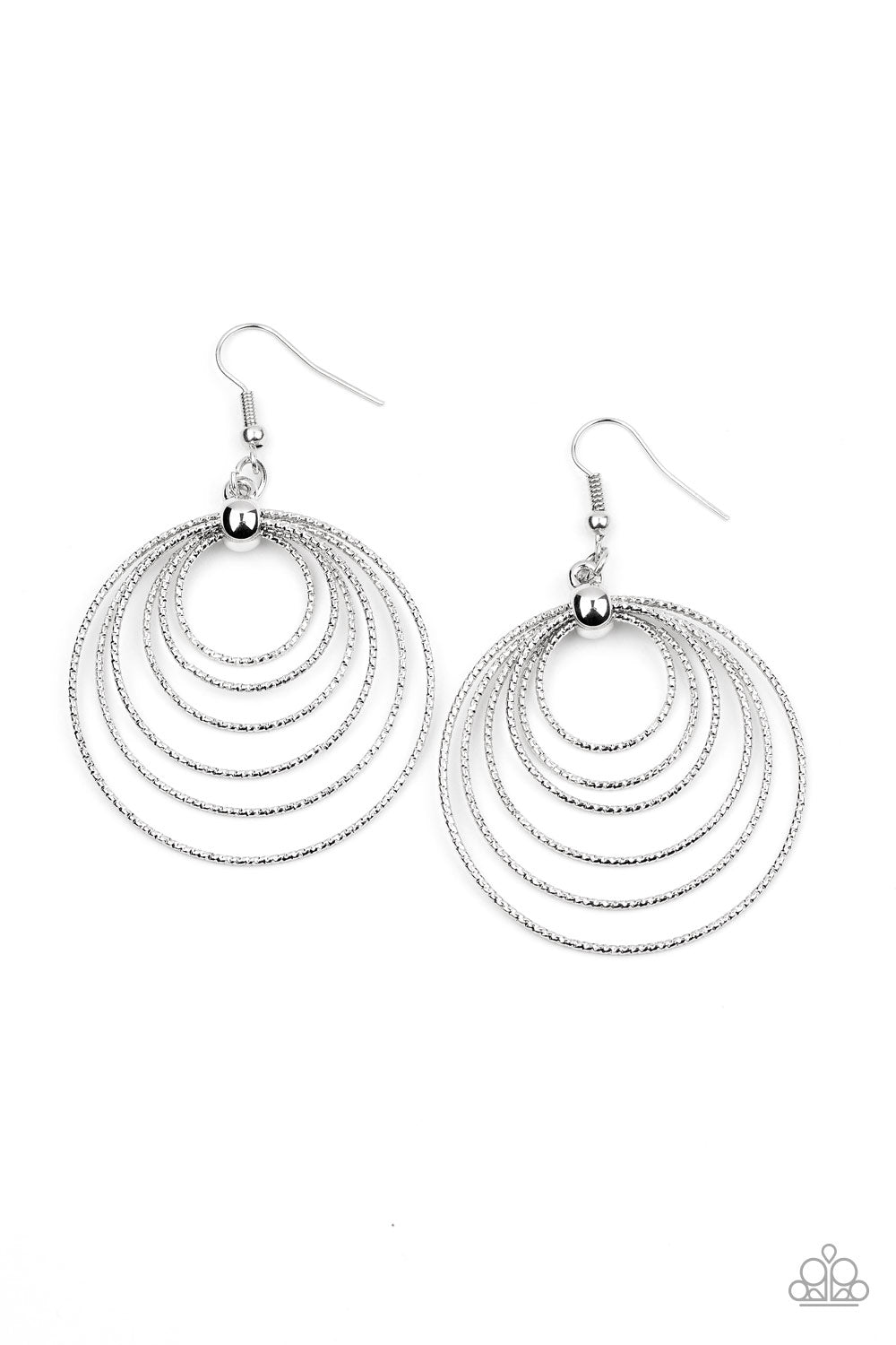 Elliptical Elegance - Silver Earrings