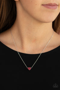 Hit Em Where It HEARTS - Red Necklace