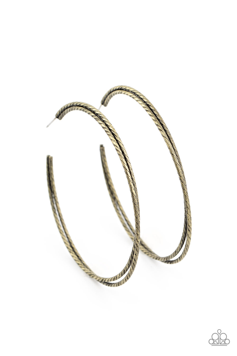 Curved Couture - Brass Earrings