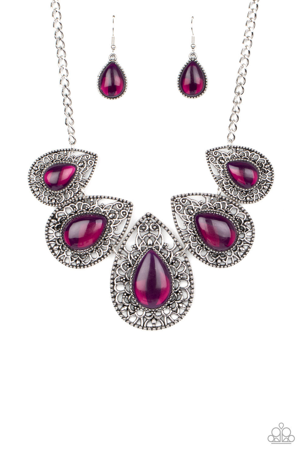 Opal Auras - Purple Necklace