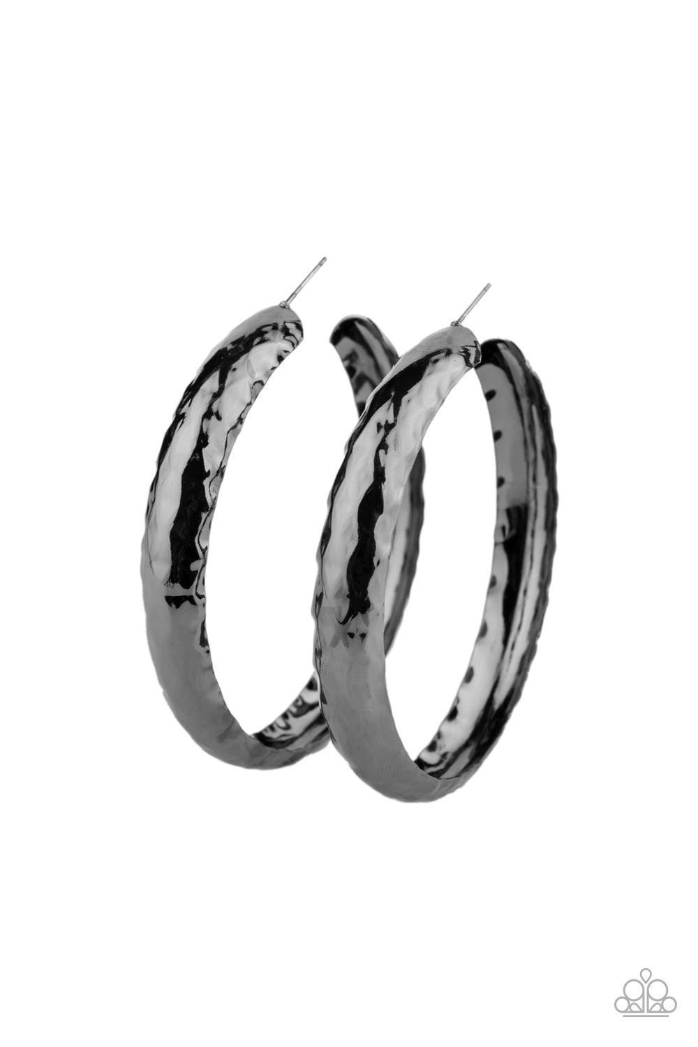 Check Out These Curves - Black Earrings