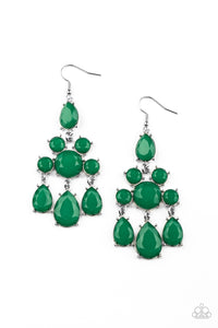 Afterglow Glamour - Green Earrings