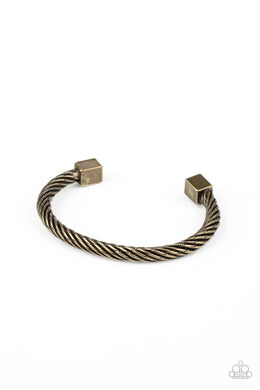 Block It Out - Brass Bracelet