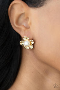 Apple Blossom Pearls - Gold Earrings