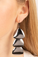 Load image into Gallery viewer, Modishly Metallic - Black Earrings