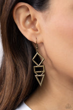 Load image into Gallery viewer, Glamorously Geometric - Brass Earrings