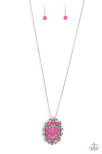 Mojave Medallion - Pink Necklace