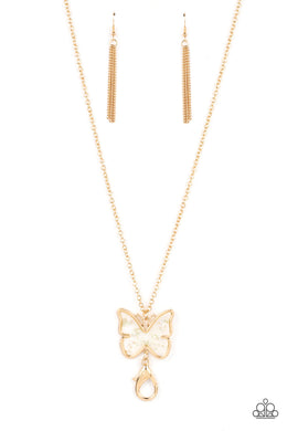 Gives Me Butterflies - Gold Lanyard Necklace