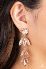 Load image into Gallery viewer, Space Age Sparkle - Gold Earrings