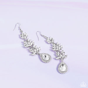 Water Lily Whimsy - White Earrings