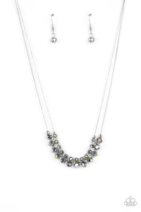 Shimmering High Society - Silver Necklace