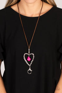 Santa Fe Sweetheart - Pink Lanyard Necklace