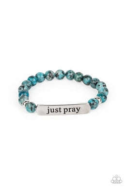 Just Pray - Blue Bracelet
