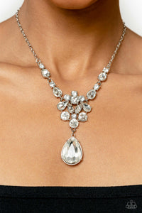 TWINKLE of an Eye - White Necklace