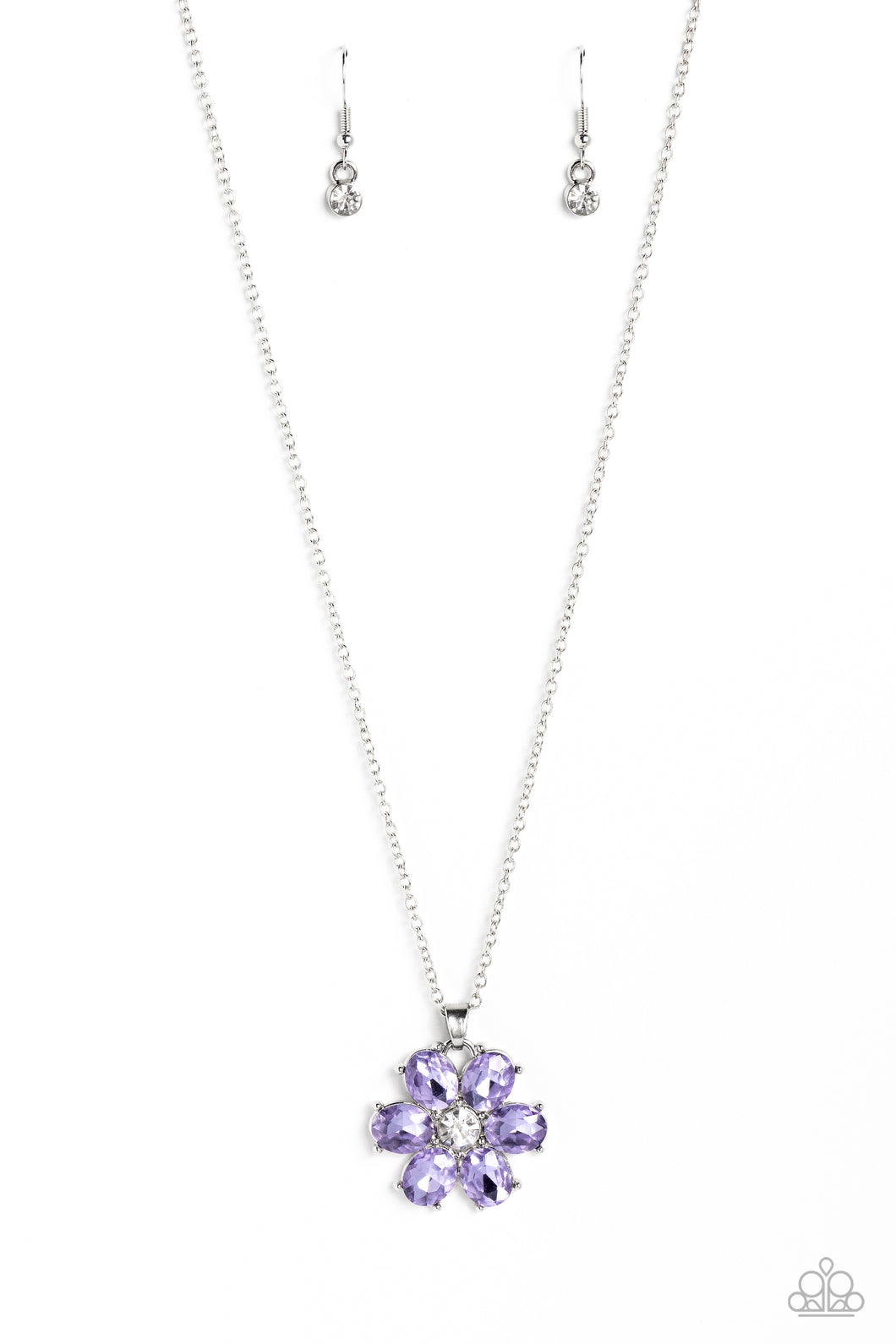 Fancy Flower Girl - Purple Necklace