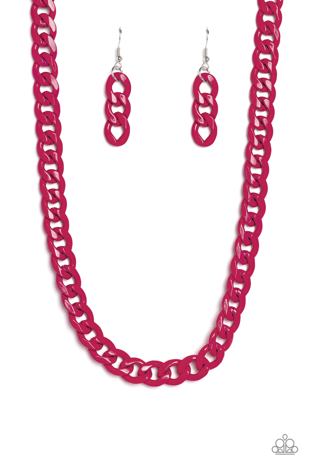 Painted Powerhouse - Pink Necklace