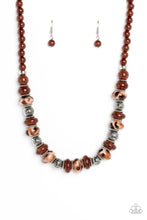 Load image into Gallery viewer, Warped Whimsicality - Brown Necklace