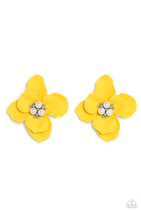 Jovial Jasmine - Yellow Earrings