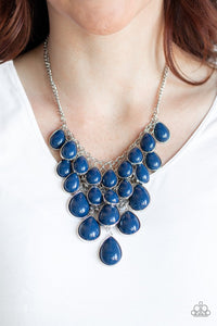 Shop 'Til You TEARDROP - Blue Necklace