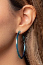 Load image into Gallery viewer, Pop HOOP - Blue Earrings