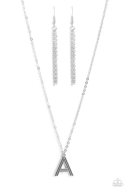 Leave Your Initials - Silver Necklace - A
