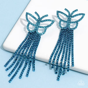 Billowing Butterflies - Blue Earrings