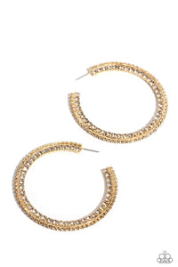 Scintillating Sass - Gold Earrings