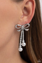 Load image into Gallery viewer, Bodacious Bow - White Earrings