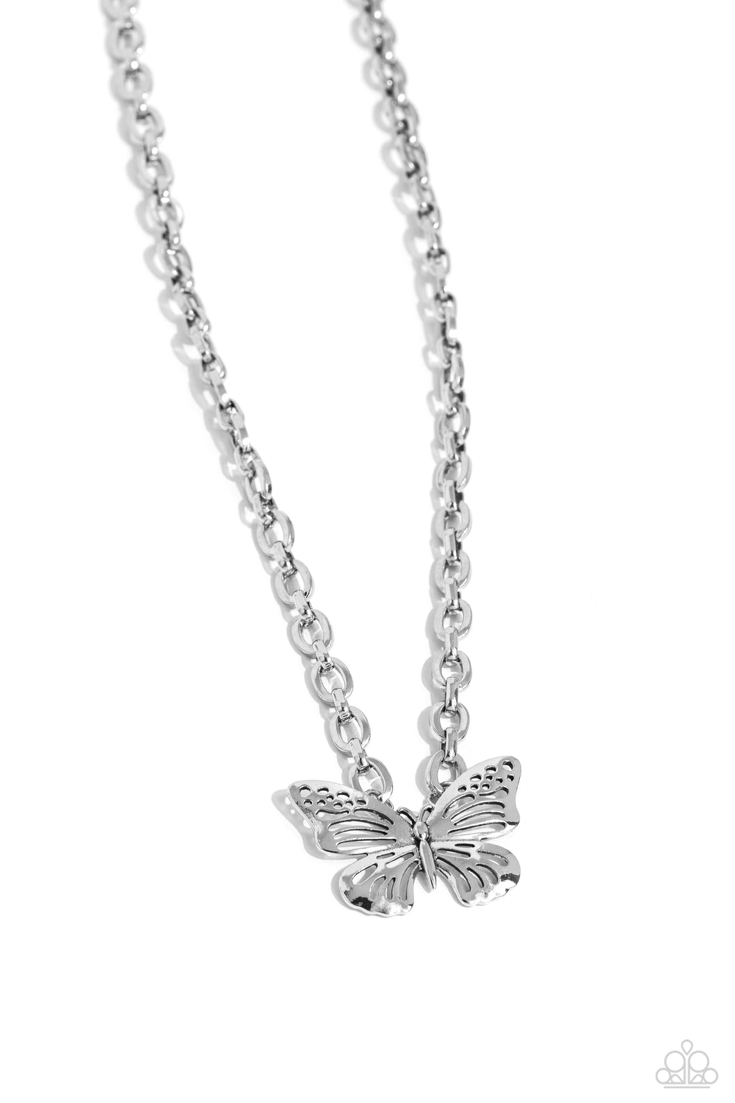 Midair Monochromatic - Silver Necklace