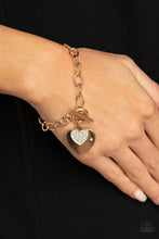 Load image into Gallery viewer, Heartbeat Bedazzle- Gold Bracelet