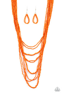 Totally Tonga - Orange Necklace